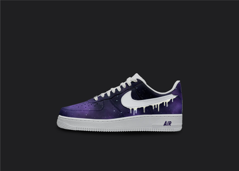 Drip Purple Red Blue Yellow Colorful Air Force 1s Custom Shoes