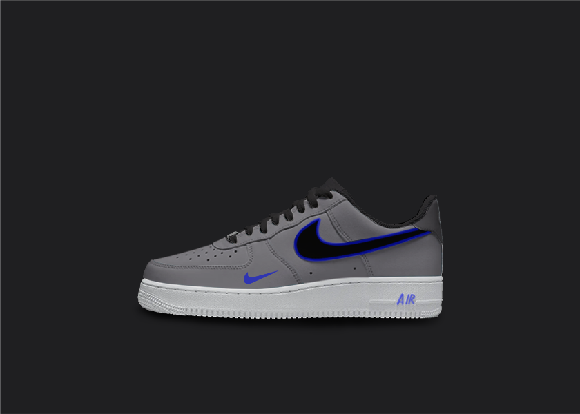 Grey and blue af1 hotsell