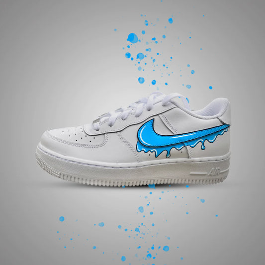 Black Supreme Louis Drip Custom Nike Air Force 1 Shoes White Low