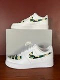 Beige Camo Design - Custom Nike Air Force 1s, hand-painted by Wokecustoms