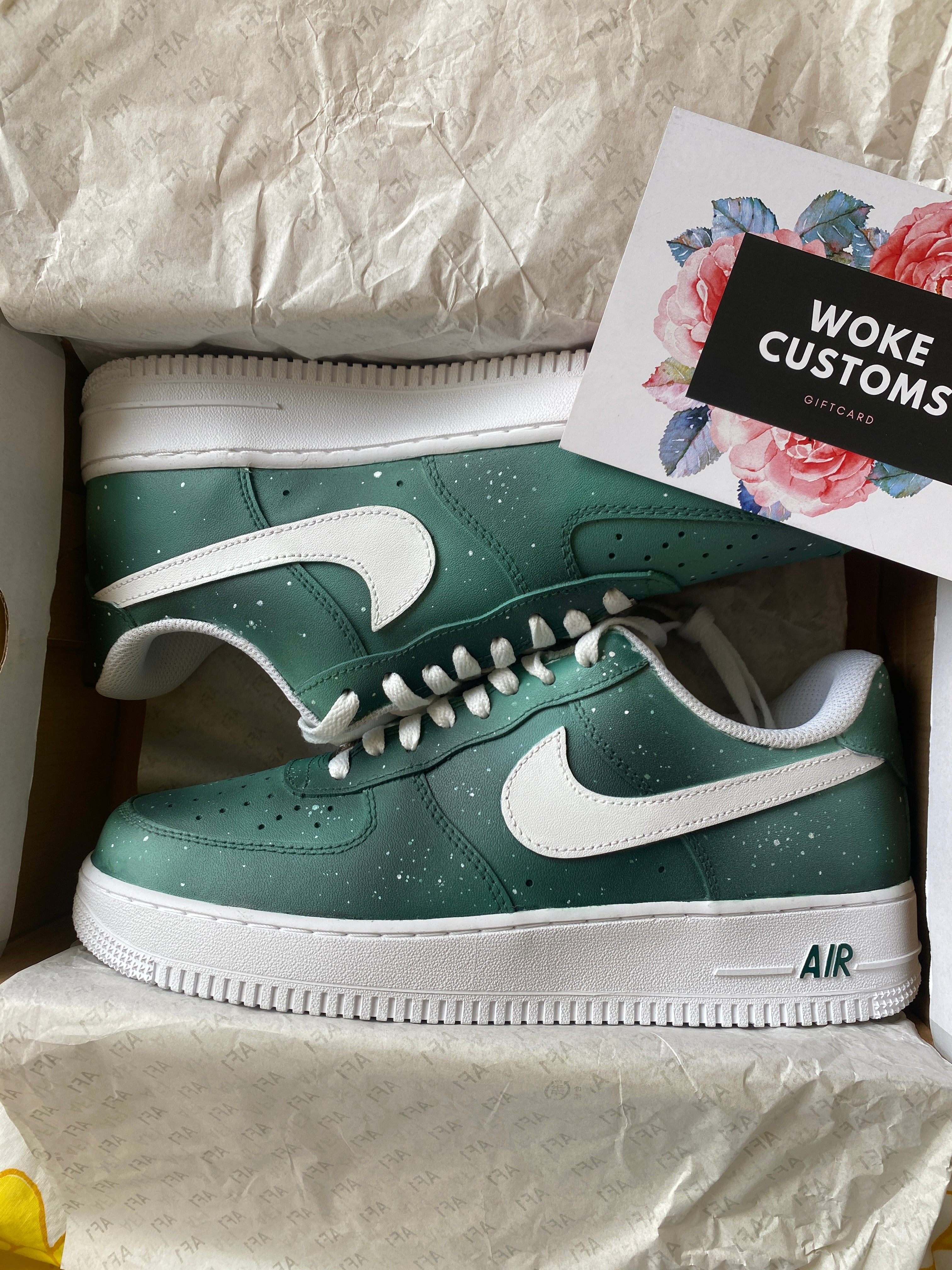 Blue Galaxy - Custom Air Force 1s, hand-painted custom sneaker by Wokecustoms