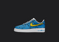 Blue & Yellow Cartoon - Custom Air Force 1s, hand-painted custom sneaker by Wokecustoms