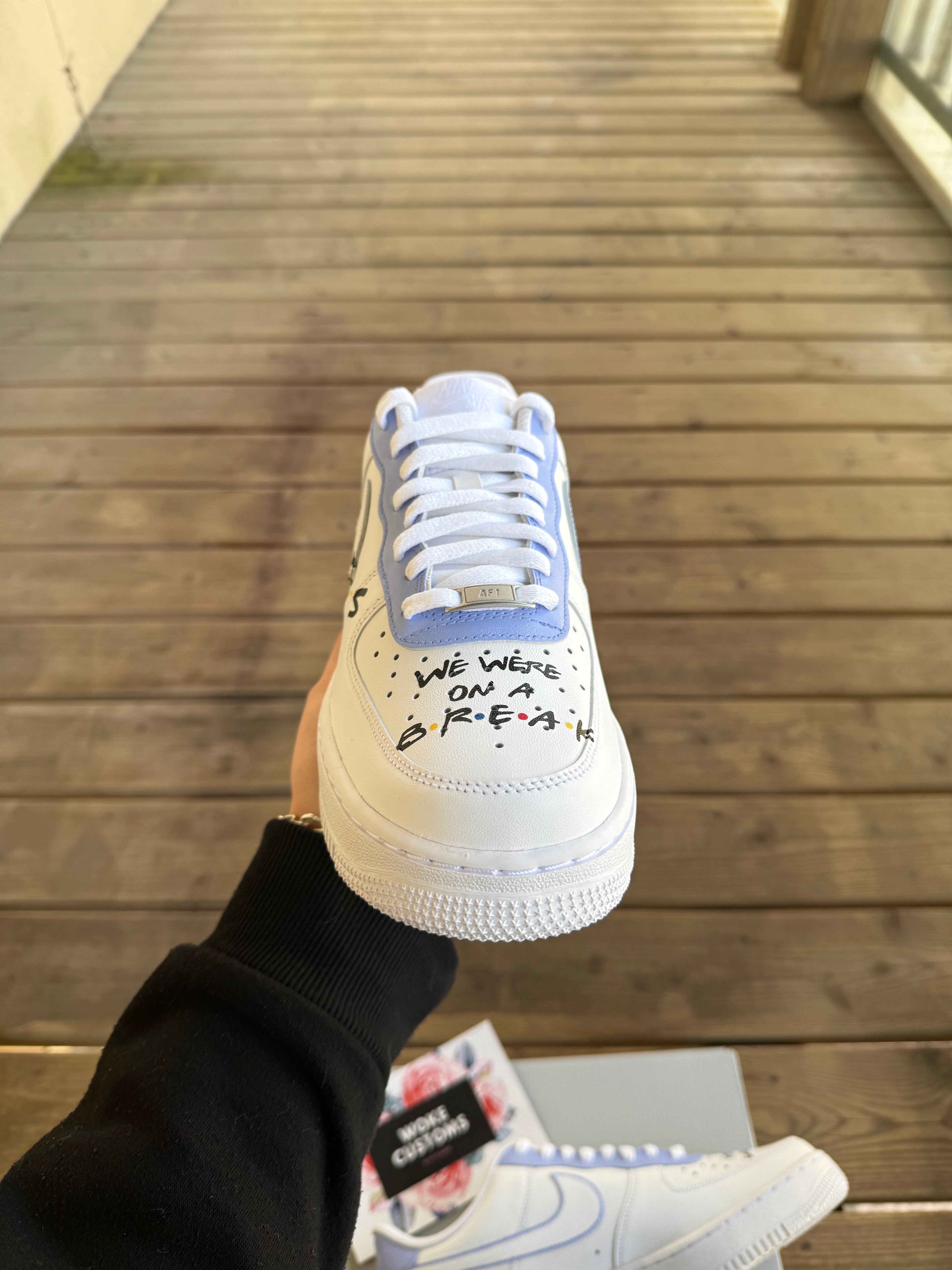 Friends Themed Design - Custom Nike Air Force 1s, hand-painted by Wokecustoms