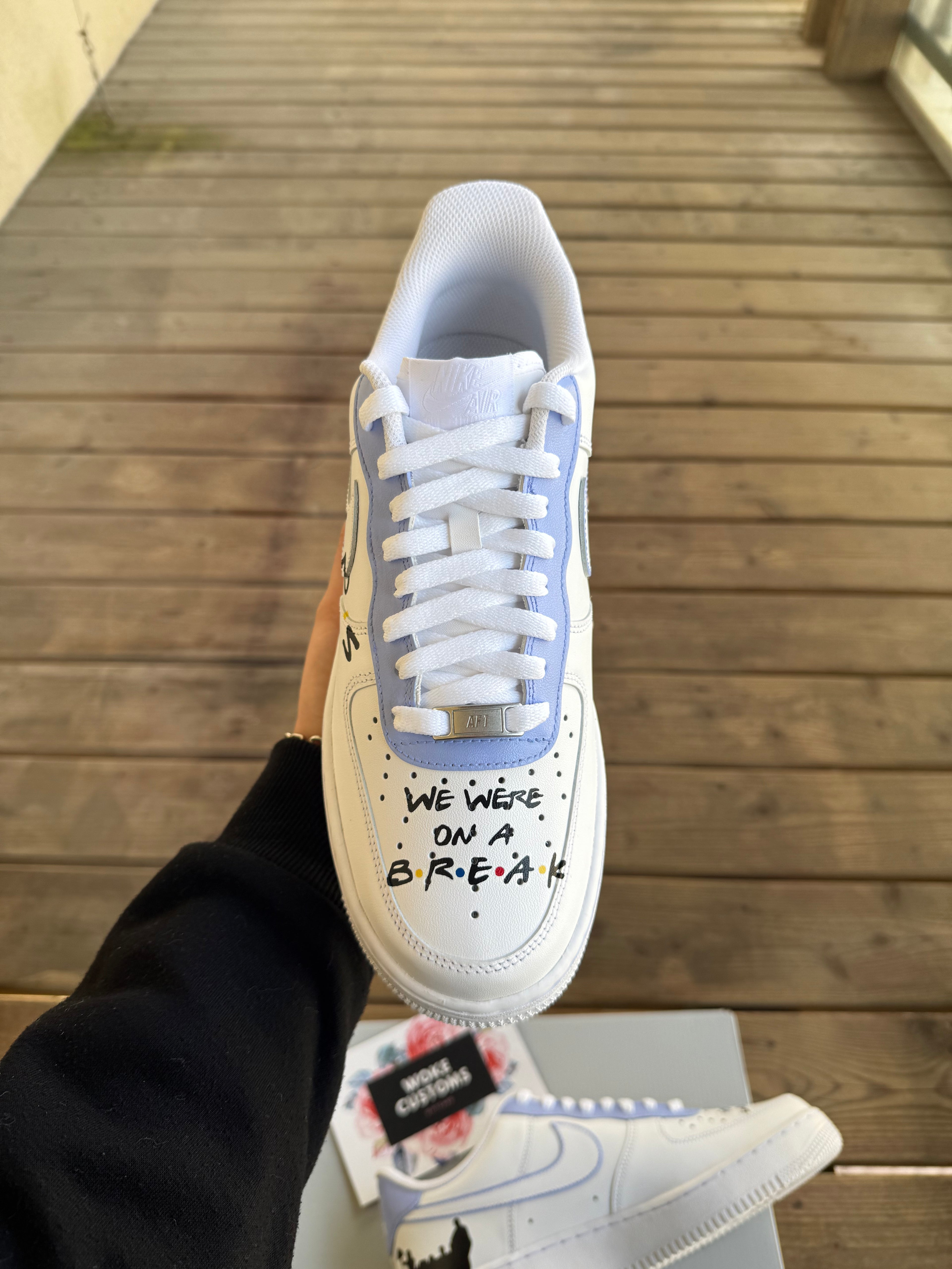 Friends Themed Design - Custom Nike Air Force 1s, hand-painted by Wokecustoms