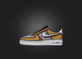 Cartoon Shade Orange & Gray - Custom Air Force 1s, hand-painted custom sneaker by Wokecustoms