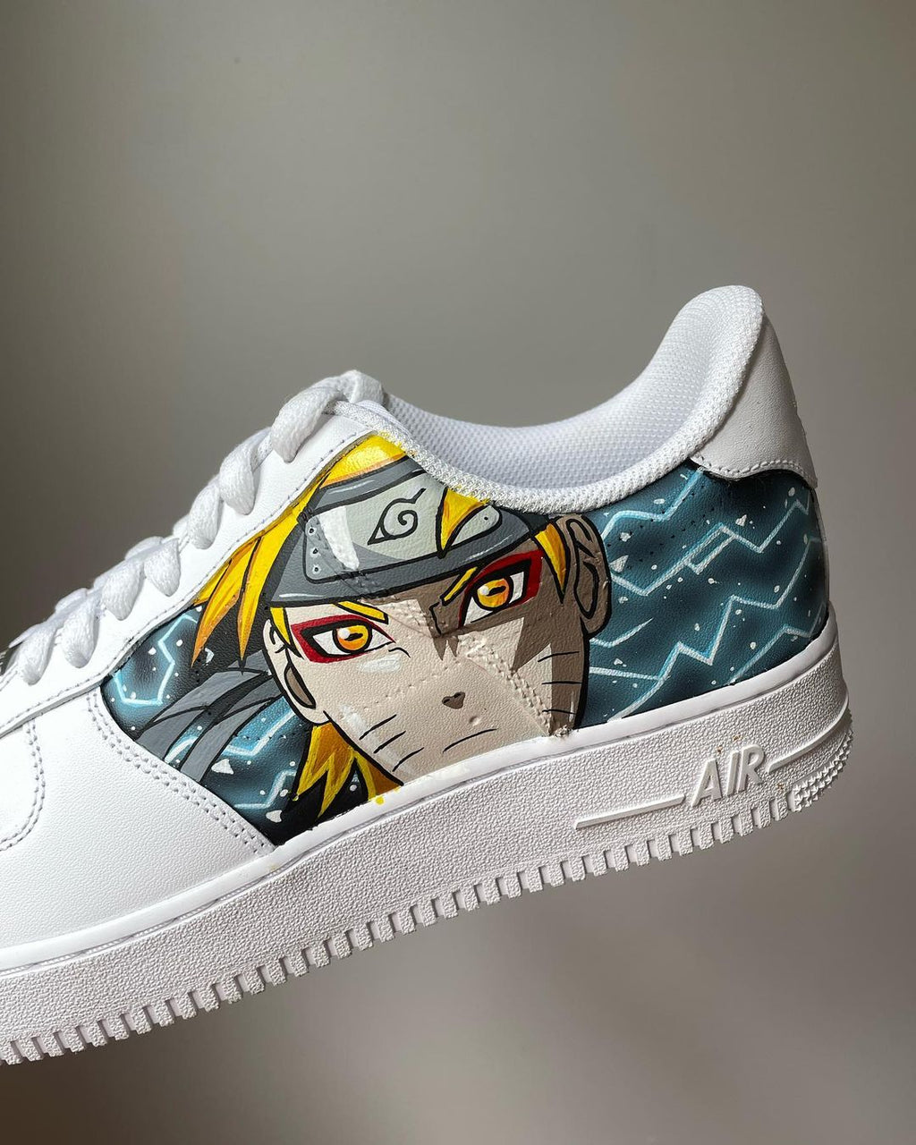 Sasuke & Naruto - Custom Nike Air Force 1s, hand-painted by Wokecustoms