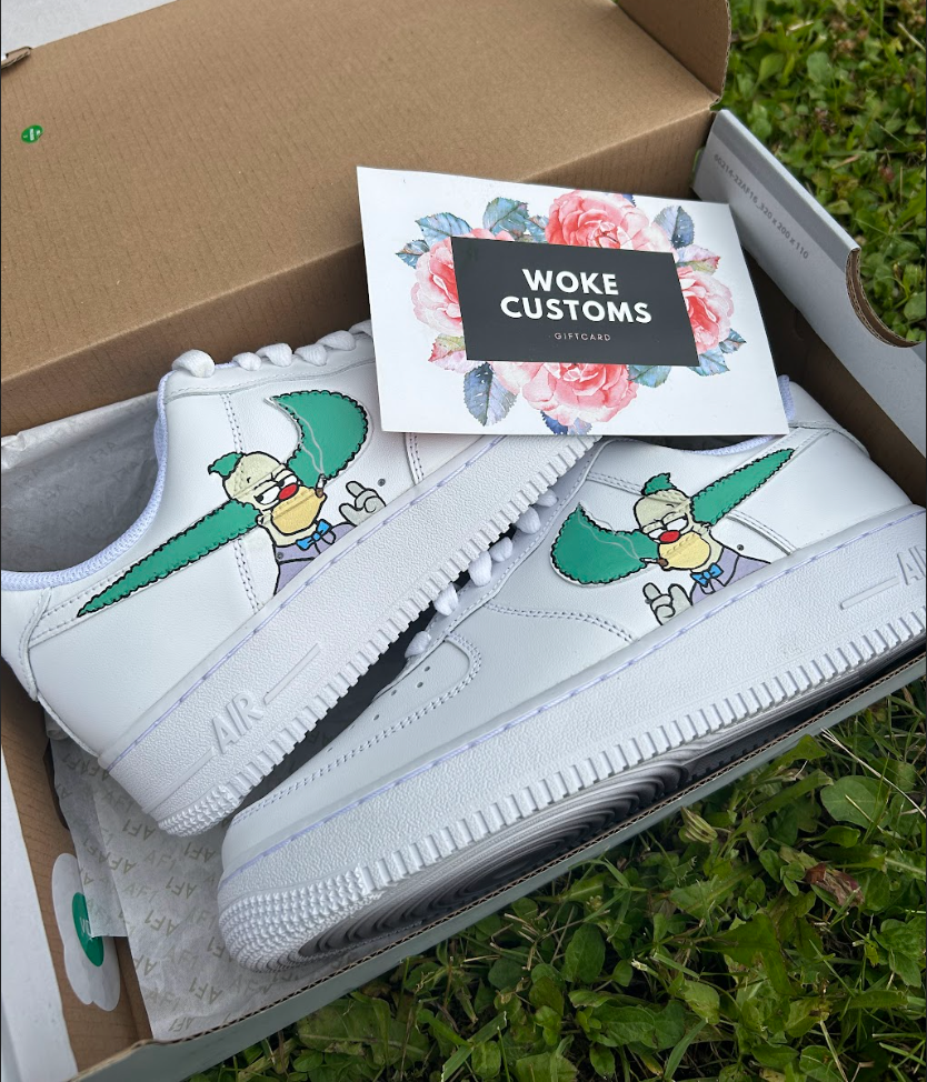 Krusty The Clown - Custom Air Force 1s