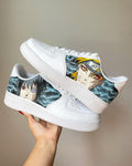 Sasuke & Naruto - Custom Nike Air Force 1s, hand-painted by Wokecustoms