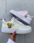 Spongebob and Patrick - Custom Nike Air Force 1s, hand-painted by Wokecustoms