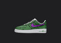 Green & Purple Cartoon - Custom Air Force 1s, hand-painted custom sneaker by Wokecustoms
