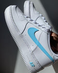 Simply Blue - Custom Nike Air Force 1s, hand-painted by Wokecustoms