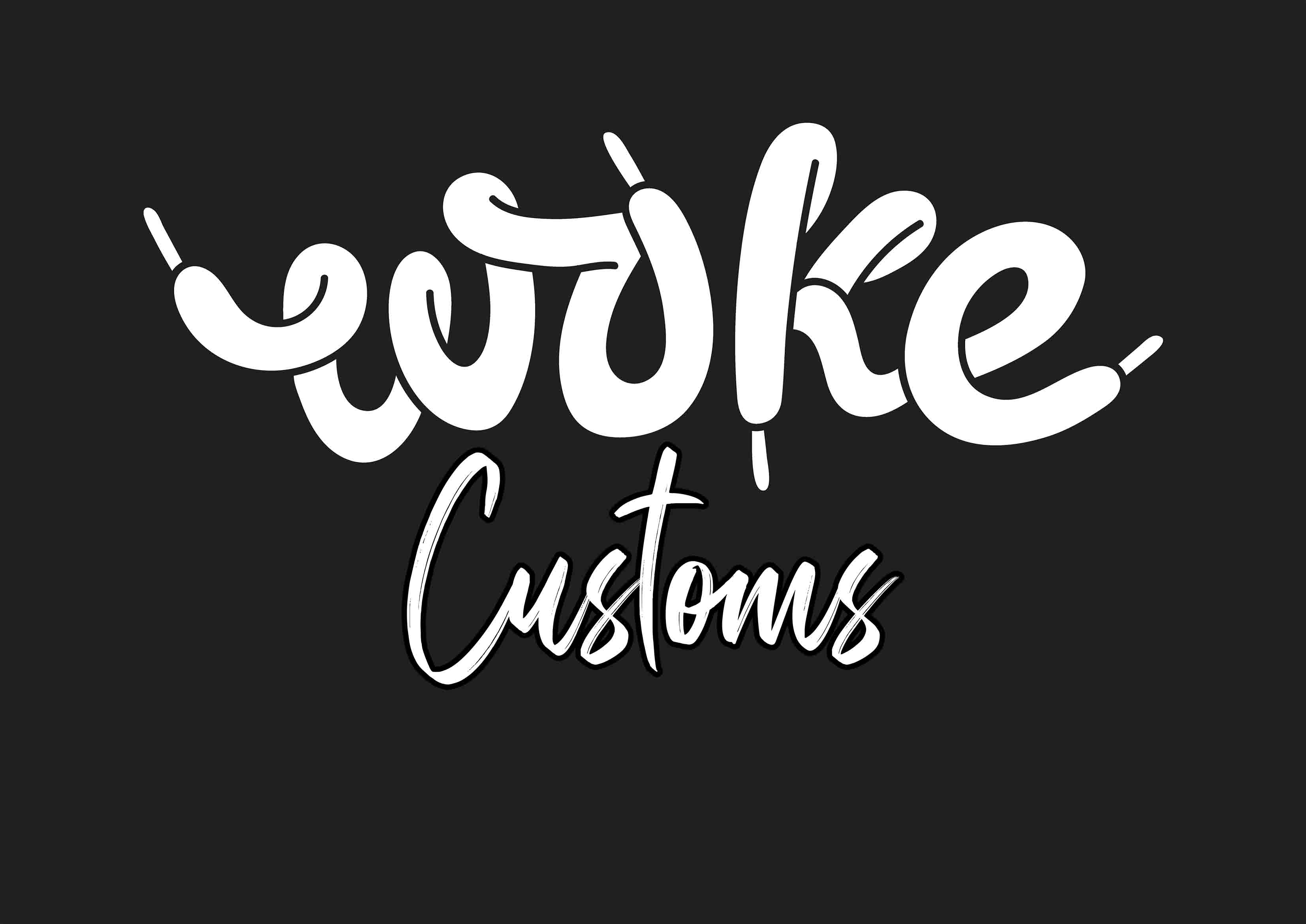Wokecustoms logo - a custom air force 1 sneaker studio