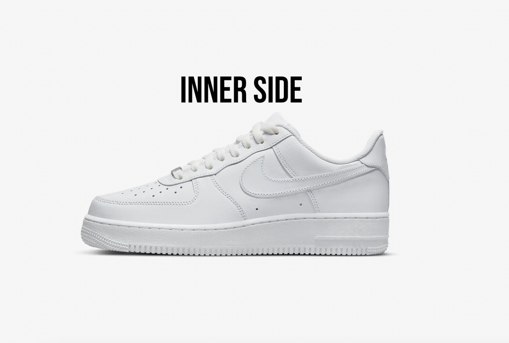 Minimal Wedding Shoes - Custom Nike Air Force 1s, hand-painted by Wokecustoms
