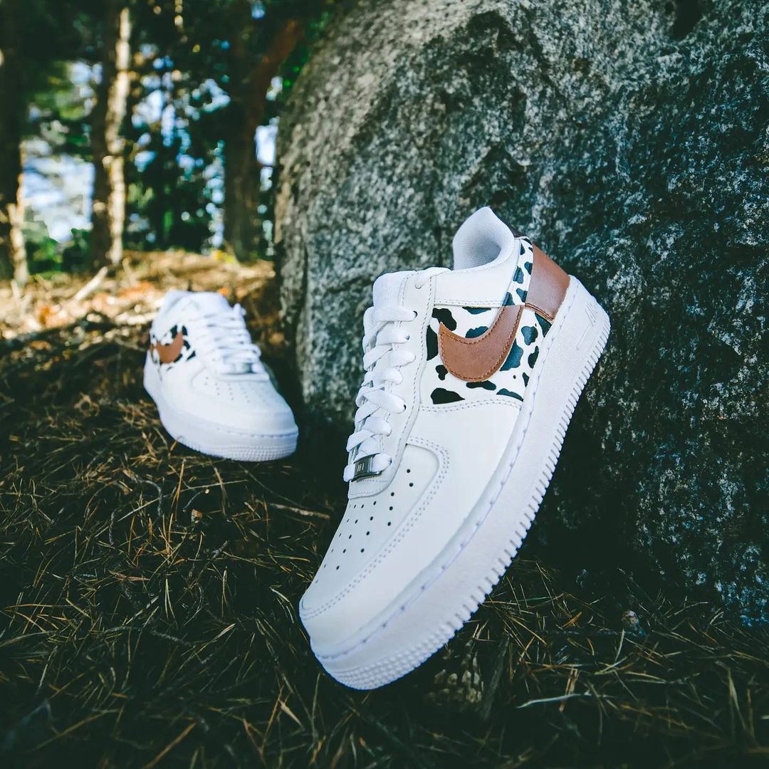 Cow Print - Air Force 1 Custom, hand-painted custom sneaker by Wokecustoms