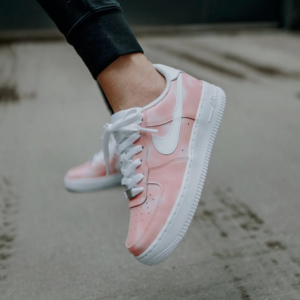 Pink Clouds - Custom Air Force 1s, hand-painted custom sneaker by Wokecustoms