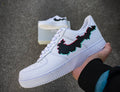 Glitched Logo - Custom Air Force 1s, hand-painted custom sneaker by Wokecustoms