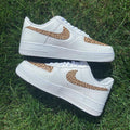 Cheetah Swoosh - Custom Nike Air Force 1s, hand-painted by Wokecustoms