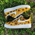 Sunflowers - Custom Nike Air Force 1s, hand-painted by Wokecustoms