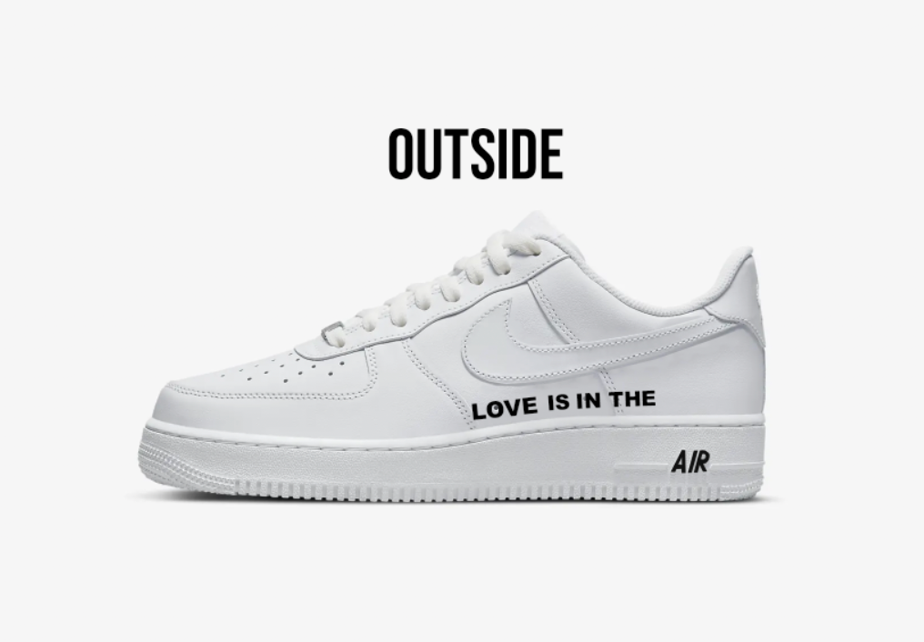 Love Is In The Air - Custom Nike Air Force 1s, hand-painted by Wokecustoms
