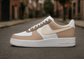 50 Shades Of Brown - Custom Air Force 1, hand-painted custom sneaker by Wokecustoms
