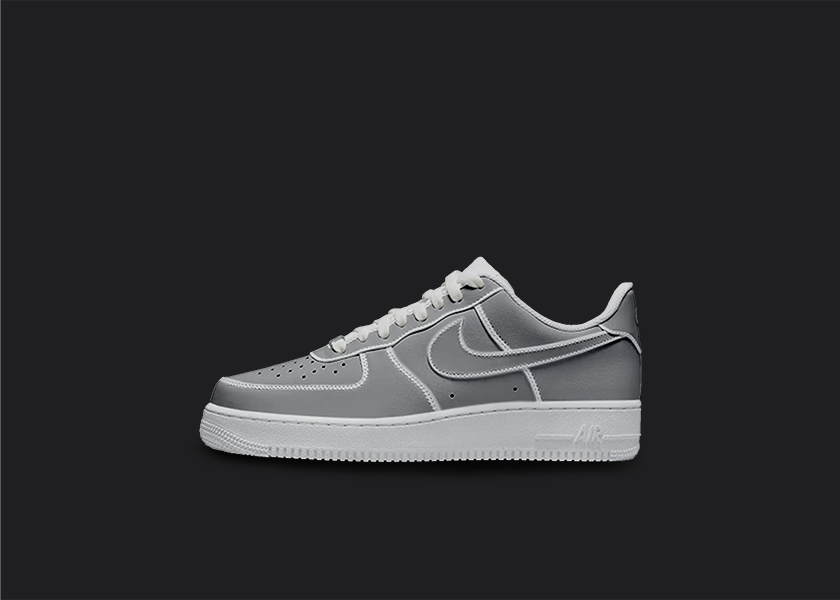 Cartoon Air Force 1s - Gray Cartoon, hand-painted custom sneaker by Wokecustoms
