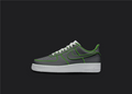 Cartoon Air Force 1s - Black & Green, hand-painted custom sneaker by Wokecustoms