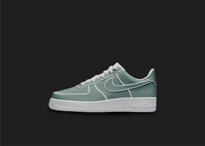 Cartoon Air Force 1s - Green Cartoon, hand-painted custom sneaker by Wokecustoms