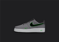 Gray and Green - Custom AF1, hand-painted custom sneaker by Wokecustoms