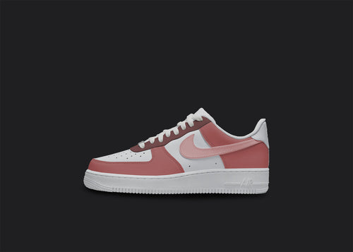 50 Shades Of Red - Custom Air Force 1s, hand-painted custom sneaker by Wokecustoms