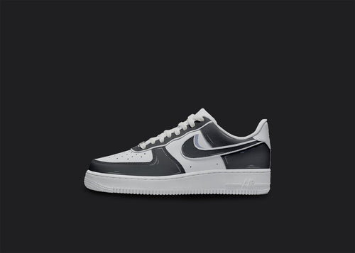 Black Shadow - Custom Air Force 1s, hand-painted custom sneaker by Wokecustoms