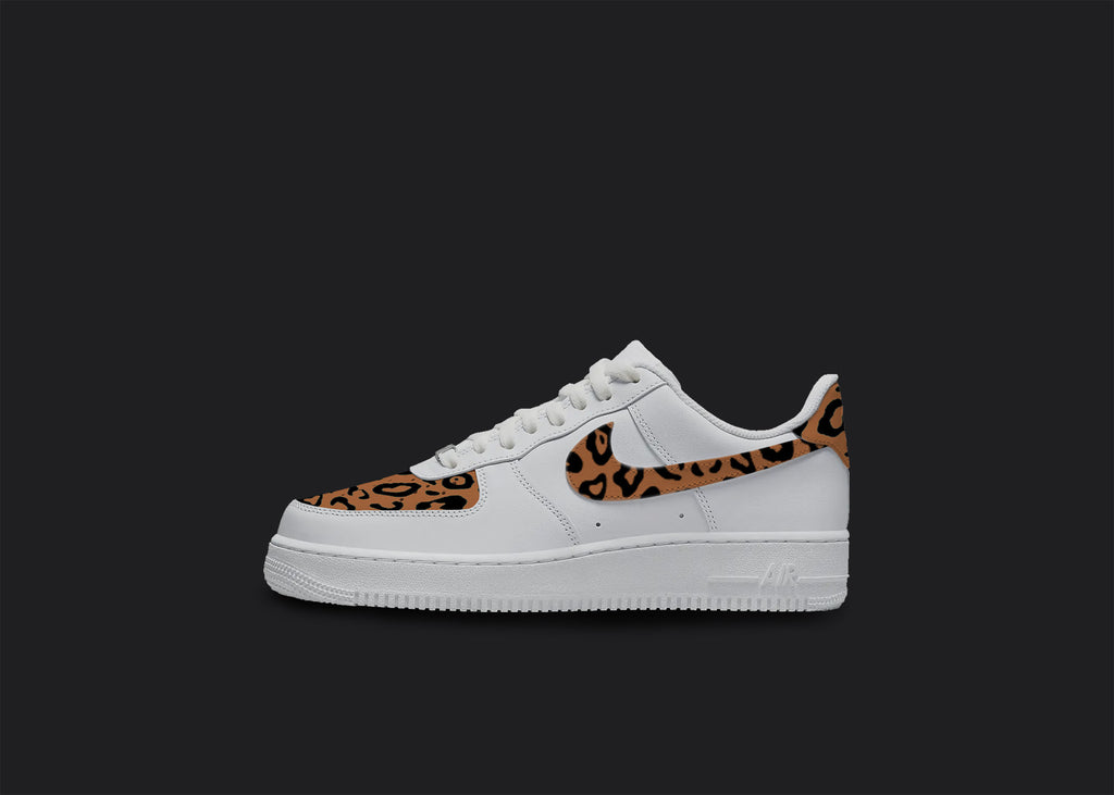 Cheetah Print - Custom Air Force 1s, hand-painted custom sneaker by Wokecustoms