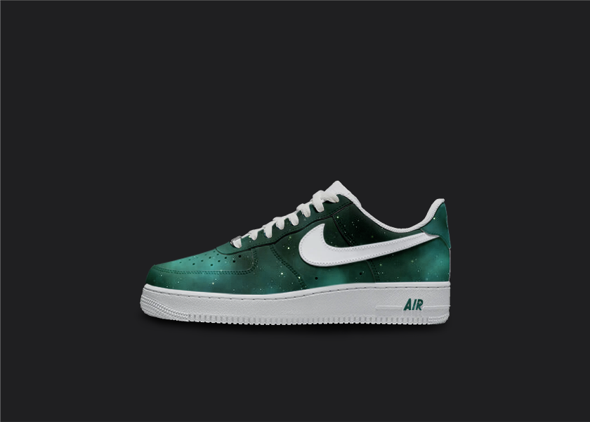 Blue Galaxy - Custom Air Force 1s, hand-painted custom sneaker by Wokecustoms