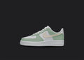 Green and Beige - Custom Air Force 1s, hand-painted custom sneaker by Wokecustoms