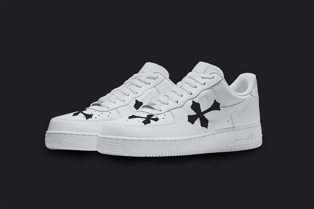 Crossed Out - Custom Air Force 1s, hand-painted custom sneaker by Wokecustoms