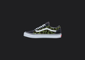 Green Cheetah Print Vans Shoes - Custom Vans Shoes, hand-painted custom shoe by Wokecustoms