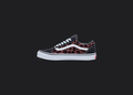 Red Cheetah Print Vans Shoes - Custom Vans Shoes, hand-painted custom shoe by Wokecustoms