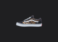 Orange Lightning - Custom Vans Old Skool, hand-painted custom shoe by Wokecustoms