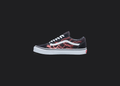 Red Lightning - Custom Vans Old Skool, hand-painted custom shoe by Wokecustoms
