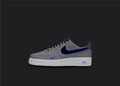 Gray and Blue - Custom AF1, hand-painted custom sneaker by Wokecustoms