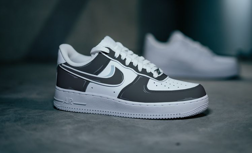Black Shadow - Custom Air Force 1s, hand-painted custom sneaker by Wokecustoms